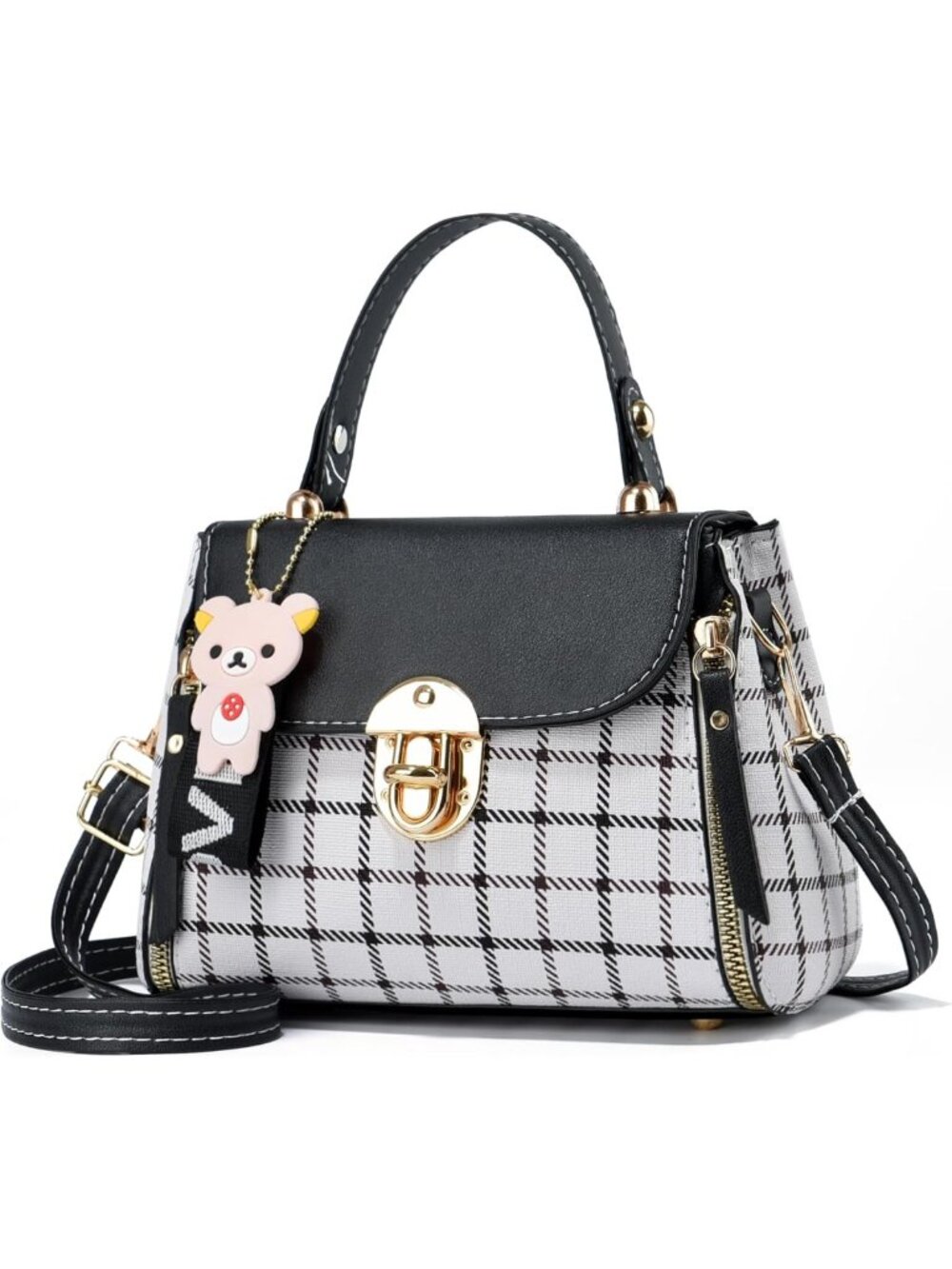 Trendy Plaid Crossbody Bag for Women & Teens | Lightweight Small Handbag